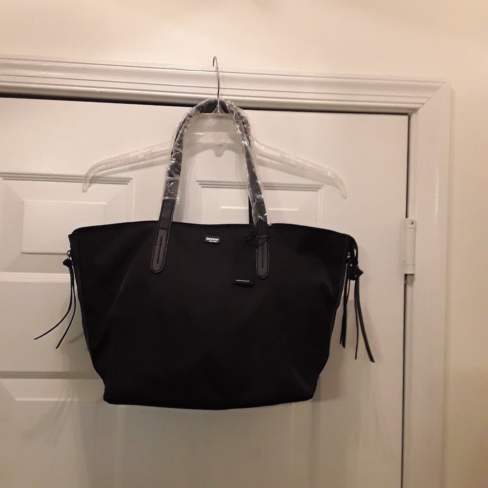 Botkier New York Black Nylon Zipper Tote Purse Travel Bag NWT